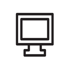 Computer icon representing technology, computing, and digital devices, commonly used for work or entertainment.