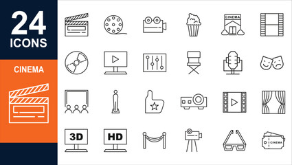 Film Industry Line Icon Design Vector