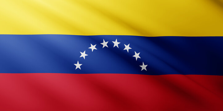 Waving flag of Venezuela. National flag of Venezuela background
