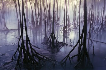 Obraz premium Mangrove Forest at Sunrise