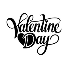 Fototapeta premium Sweet Silhouettes A Valentine Typography Tale