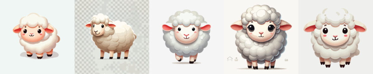 vector of an adorable sheep