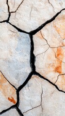 A crack in the ground that has been cracked