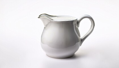 Elegant White Creamer: Simple, Classic Ceramic Design