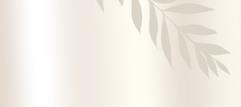  Soft Biege Gradient with Leaf Silhouettes and Shadows.


