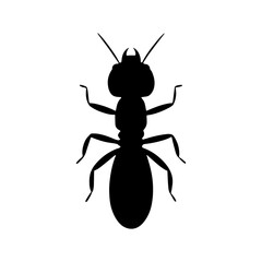 Top view termite silhouette icon vector illustration design on white background.