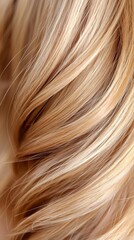 Fototapeta premium A close up of a woman's hair with blonde highlights