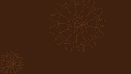 Intricate Mandala Design on a Rich Brown Background