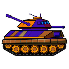 tank isolated on white background