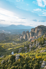 Monastery Perched on Steep Rock Formation