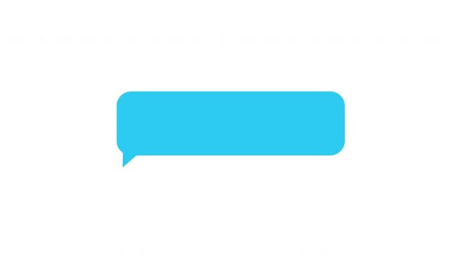 Blue speech bubble animation video