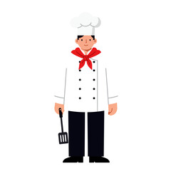 Flat Vector Illustration of Professional Figures in Iconic Attire on a White Background.
