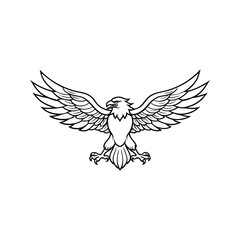 Fototapeta premium Bold and Fierce Eagle Artwork for Illustrations and Branding