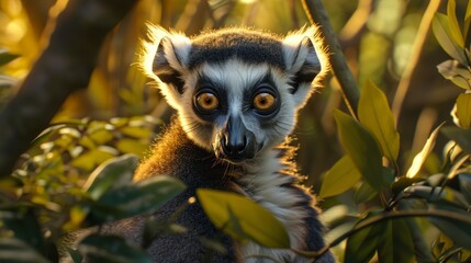 Lemur in the rainforest
