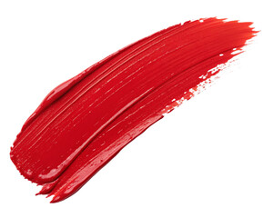 red paint stroke isolated on white png