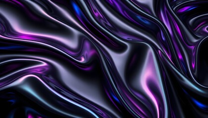 Obraz premium Abstract Dark Purple and Blue Liquid Waves