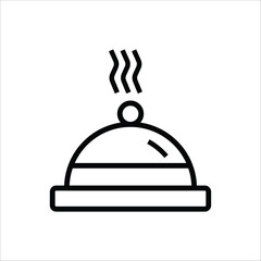 food tray vector icon line template