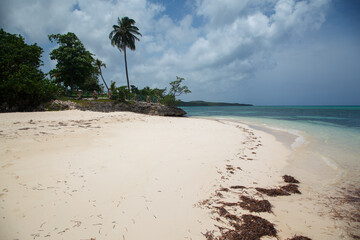 Caribbean sea pristine waters in Guardalavaca sand beach, Club Amigo Atlantico resort hotel, Cuba