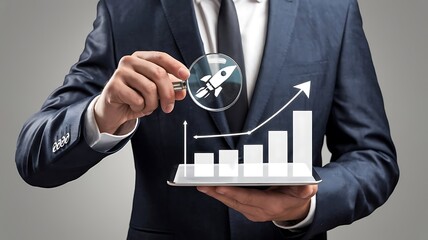professional person holding a graph