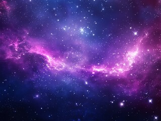 Naklejka premium Abstract Space Background with Starry Sky and Nebula Clouds - made with Generative AI