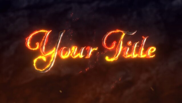 Mysterious Glowing Shiny Fire Text & Title Intro