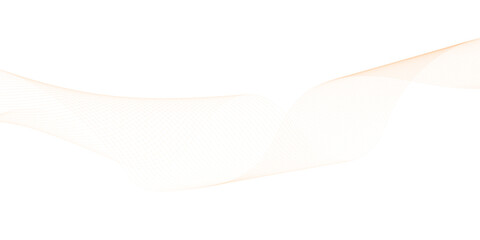 abstract vector orange wave lines on white background.