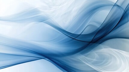 Fototapeta premium Abstract Blue Swirls: A Serene Digital Art Piece