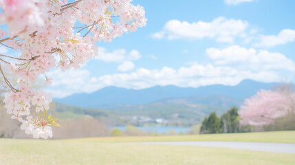 春の桜の風景　cherry blossom