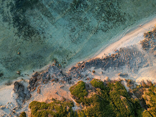 Drone view of Rugged Coastal Terrain and Vibrant Waters in Western Australia