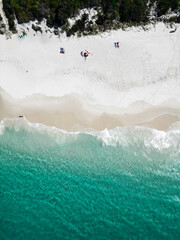 phone wallpaper of a dreamy beach drone picture