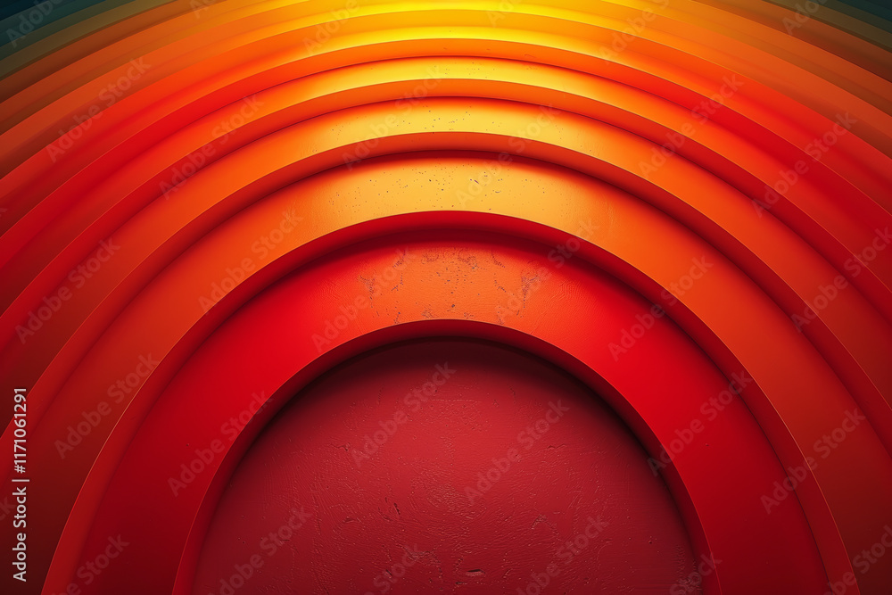 Poster vibrant concentric circles create a captivating visual effect