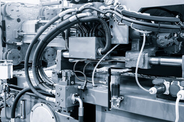 Production machine for manufacture products from pvc plastic extrusion technology, industrial...