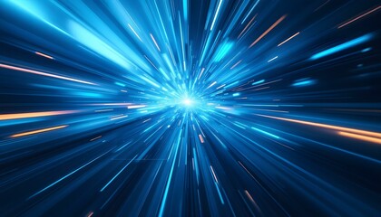 Obraz premium An abstract cold blue background with subtle motion blur creates a mesmerizing technological atmosphere, evoking a sense of innovation and futuristic advancement, generated with ai