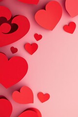 Valentine&rsquo;s Day greeting card background template with heart shape