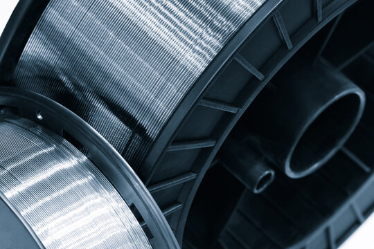 Coil of copper wire for welding tools and other industrial applications