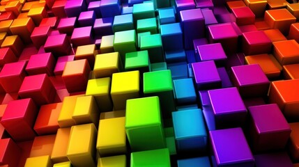 Abstract Rainbow Cubes