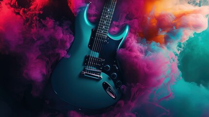 Electric Guitar in Smoke