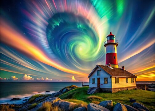 Landsort Lighthouse, Oja Island: Surreal coastal dreamscape captured in dreamy photography.