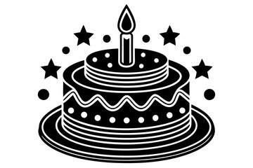 birthday cake with candles