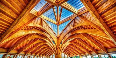 Glued Laminated Timber Roof Structure - Rule of Thirds Composition