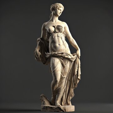 Ancient Greek Sculpture: The Venus de Milo 3D Illustration