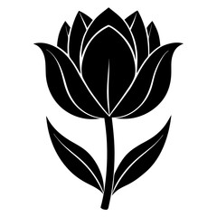 black and white flower