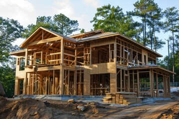 Architectural Framework: Building a New Home with Steel Construction and Modern Design