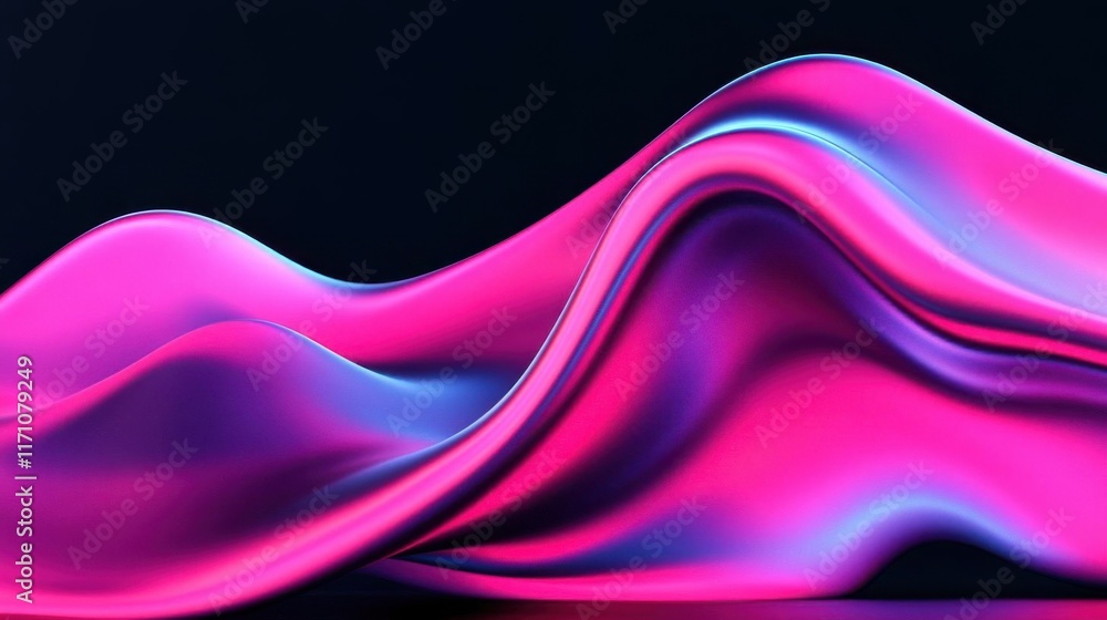 Poster dynamic abstract shapes in fluid motion