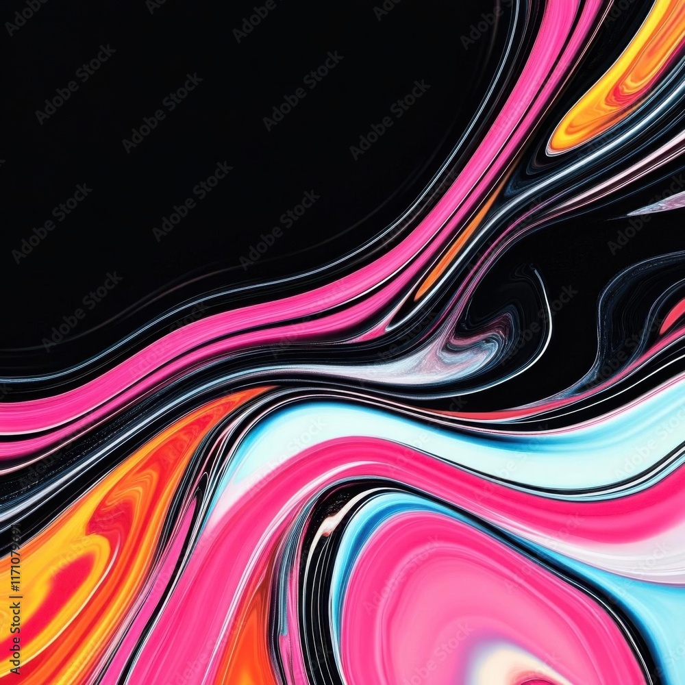 Aufkleber fluid art abstract background in dynamic motion, energetic and fresh for visual use, abstrack backgr