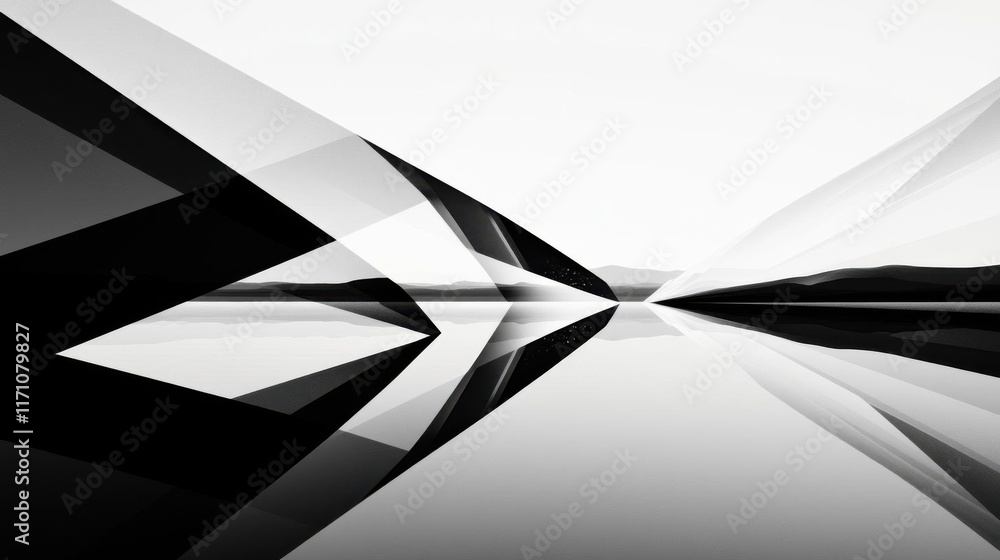 Poster futuristic abstract background with sharp contrasts, modern and sleek for digital applications, abst