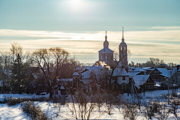 Panoramic view of the Suzdal city. Vladimir region, Russia