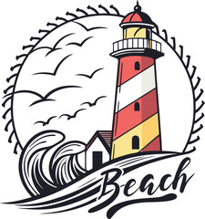 Coastal Lighthouse Beach