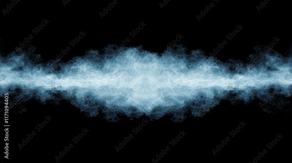 Poster big data visualization. wave 3d. wave of particles. abstract blue geometric background. data technol