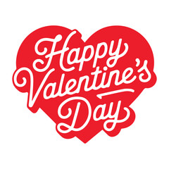 Valentine's Day Typography Illustration Art Vector Design